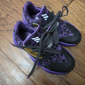 Adidas Starwars Purple and Black Sneakers with Gold Details